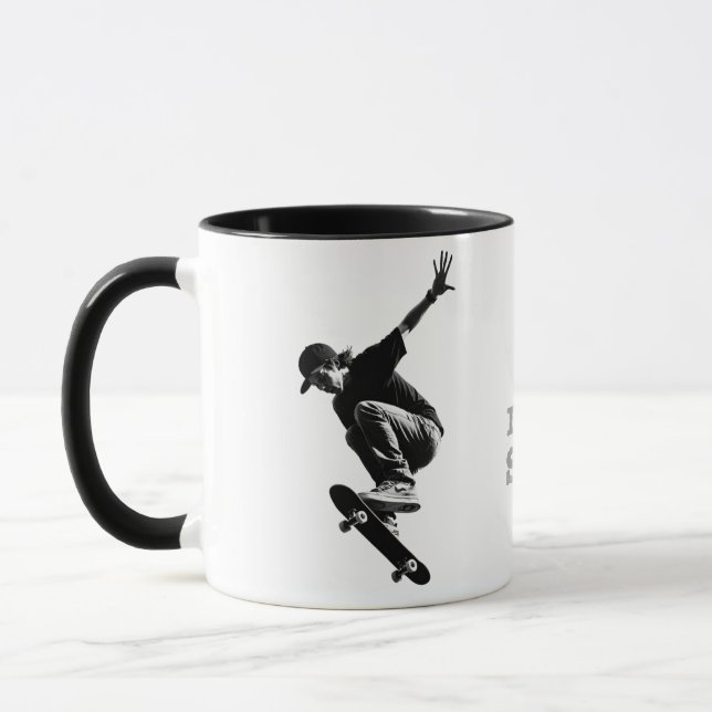 Defying gravity, slaying gnar mug (Left)