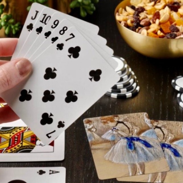 Dega’s Dancer With Blue Ribbon Poker Cards (Poker cards easy to shuffle, smooth card stock. Dimensions: 2.5" x 3.5”. 
)