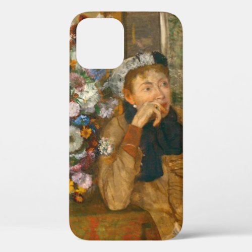 Degas A Woman Seated Beside a Vase of Flowers iPhone 12 Case