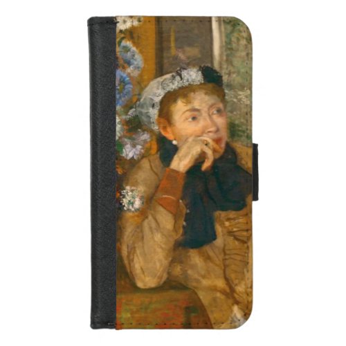 Degas A Woman Seated Beside a Vase of Flowers iPhone 87 Wallet Case