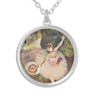 Degas Ballerina with a Bouquet of Flowers Necklace