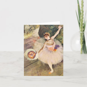 Degas Ballerina with Bouquet of Flowers Note Card