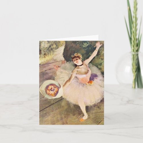 Degas Ballerina with Bouquet of Flowers Note Card