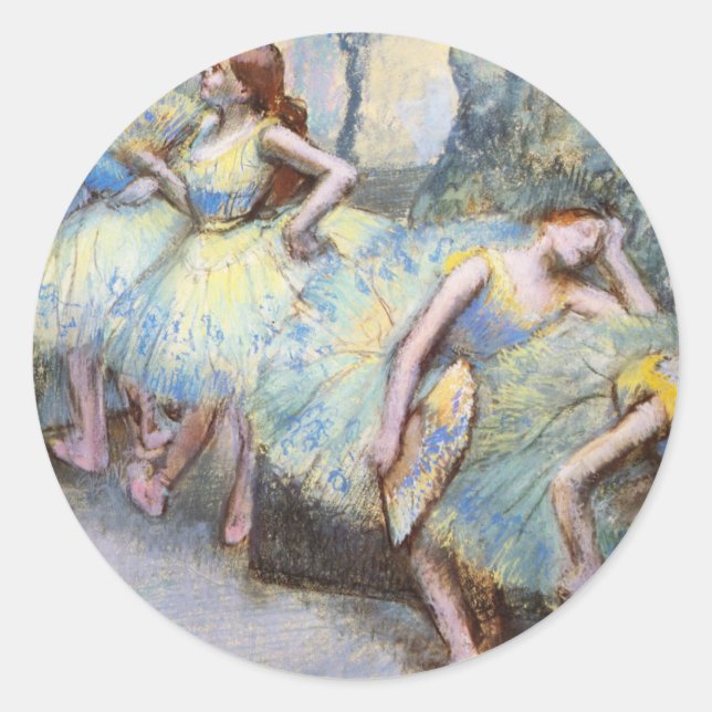 Degas Ballet Dancer Art Dancers Painting Classic Round Sticker (Front)