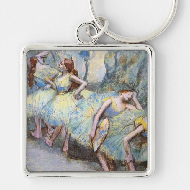 Degas Ballet Dancer Art Dancers Painting Keychain (Front)