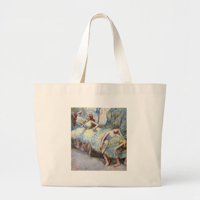 Degas Ballet Dancer Art Dancers Painting Large Tote Bag (Front)