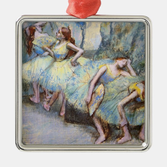 Degas Ballet Dancer Art Dancers Painting Metal Ornament (Front)