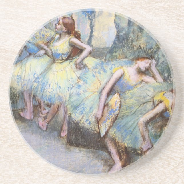 Degas Ballet Dancer Art Dancers Painting Sandstone Coaster (Front)