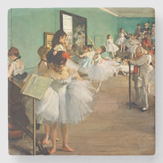 Degas Ballet Elegance Marble Coaster (Front)