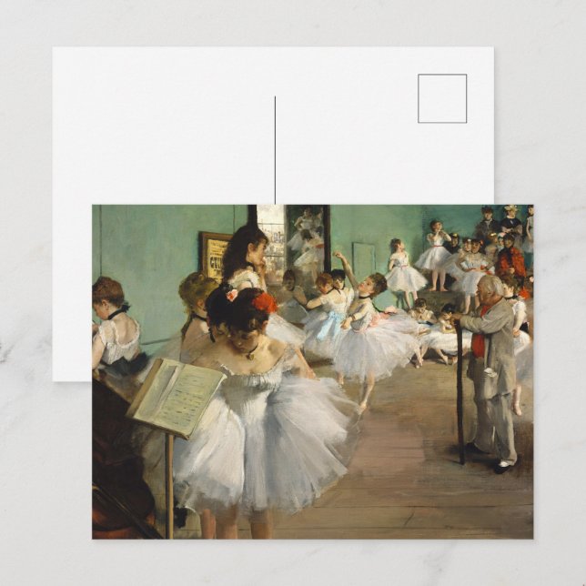 Degas Ballet Rehearsal Dance Class Ballerina Art Postcard (Front/Back)