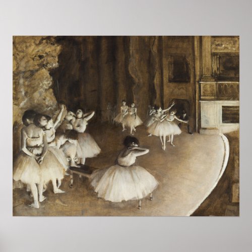 Degas _ Ballet Rehearsal On Stage Poster
