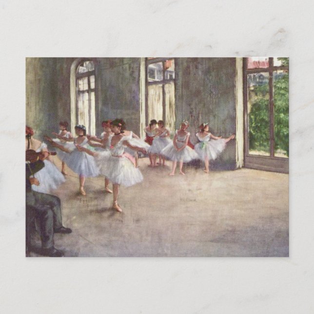 Degas' Ballet Rehearsal Postcard (Front)