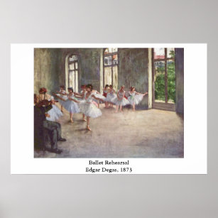 Degas' Ballet Rehearsal Poster