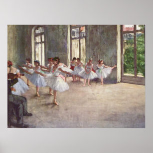 Degas' Ballet Rehearsal Poster