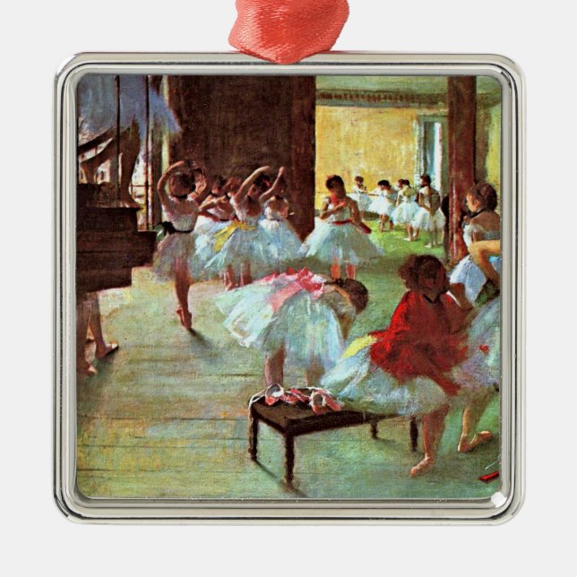 Degas -  Ballet School Metal Ornament (Front)