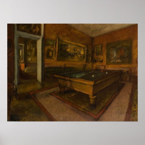 Degas _ Billiard Room At Menil_Hubert Poster