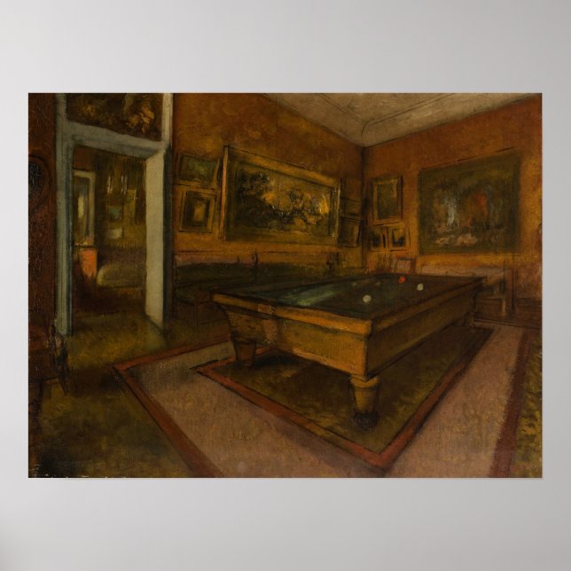 Degas - Billiard Room At Menil-Hubert Poster (Front)