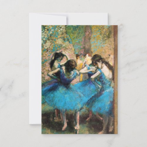 Degas Blue Dancers Invitations