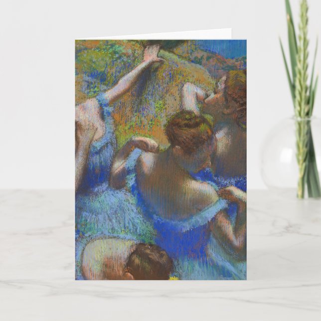 Degas Blue Dancers Pastel Fine Art Masterpiece Card (Front)