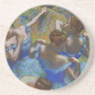 Degas Blue Dancers Pastel Fine Art Masterpiece Coaster