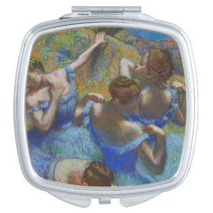 Degas Blue Dancers Pastel Fine Art Masterpiece Compact Mirror