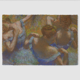 Degas Blue Dancers Pastel Fine Art Masterpiece Fiber Doormat