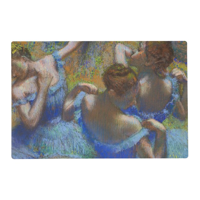 Degas Blue Dancers Pastel Fine Art Masterpiece Placemat (Front)