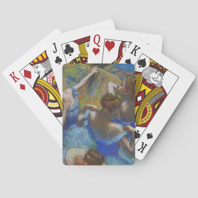 Degas Blue Dancers Pastel Fine Art Masterpiece Poker Cards (Back)