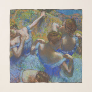 Degas Blue Dancers Pastel Fine Art Masterpiece Scarf