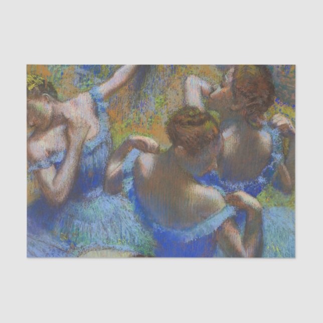 Degas Blue Dancers Pastel Fine Art Masterpiece Tissue Paper (Front)
