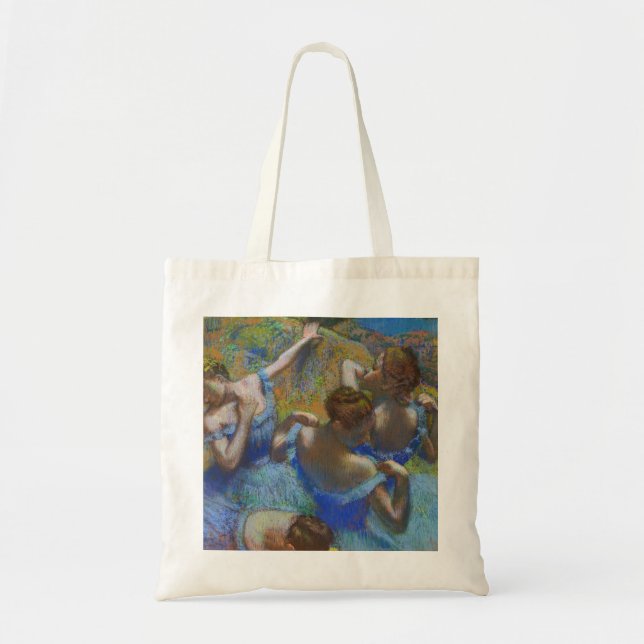 Degas Blue Dancers Pastel Fine Art Masterpiece Tote Bag (Front)
