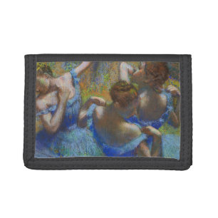 Degas Blue Dancers Pastel Fine Art Masterpiece Trifold Wallet
