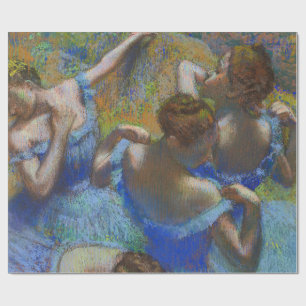 Degas Blue Dancers Pastel Fine Art Masterpiece Wrapping Paper
