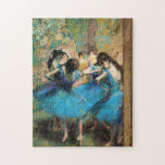 Degas Blue Dancers Puzzle<br><div class="desc">Degas Blue Dancers puzzle. Oil painting from 1880s. French painter Edgar Degas was one of the great impressionists of his generation. Degas’ Ballet paintings are famous for their sense of grace, motion and subtle color. Blue Dancers is one of the most beloved Degas paintings and features pretty ballerinas huddled together...</div>