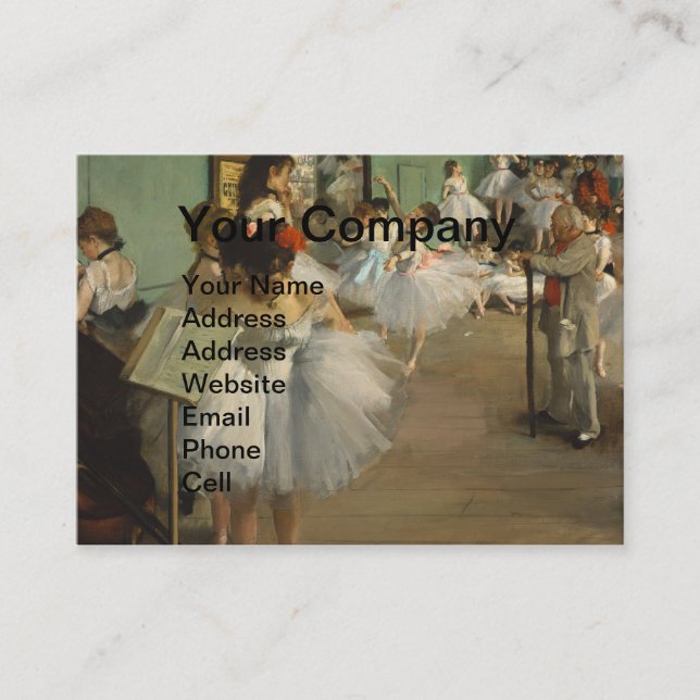 Degas Dance Class Ballet Dancers Ballerina Art Business Card (Front)