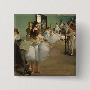 Degas Dance Class Ballet Dancers Ballerina Art Button