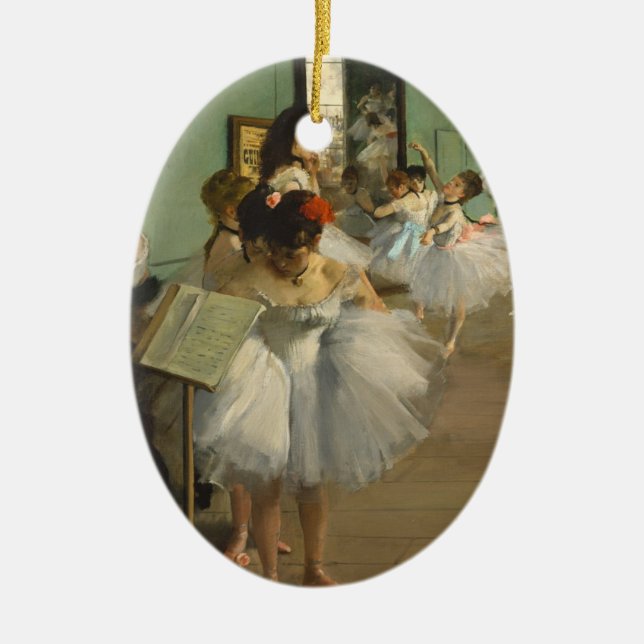 Degas Dance Class Ballet Dancers Ballerina Art Ceramic Ornament (Front)