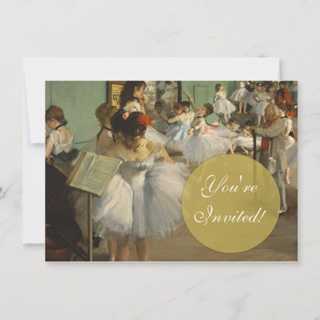 Degas Dance Class Ballet Dancers Ballerina Art Invitation (Front)