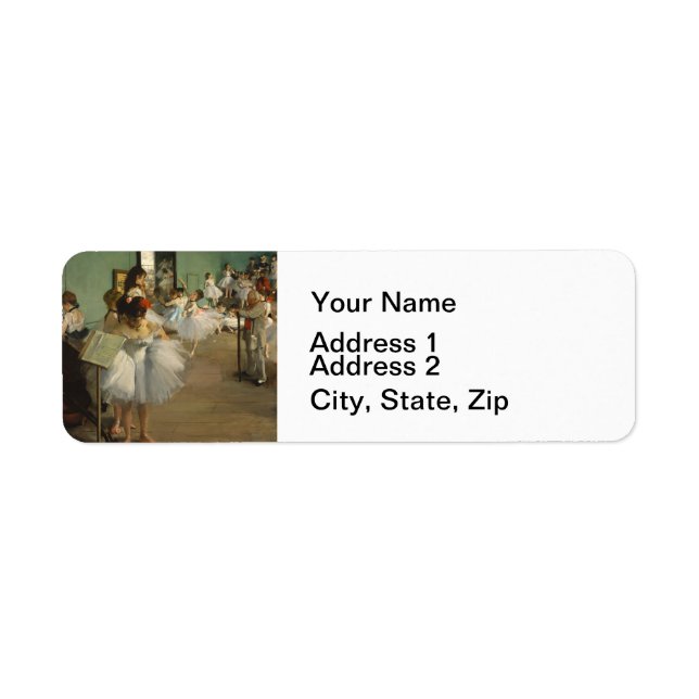 Degas Dance Class Ballet Dancers Ballerina Art Label (Front)