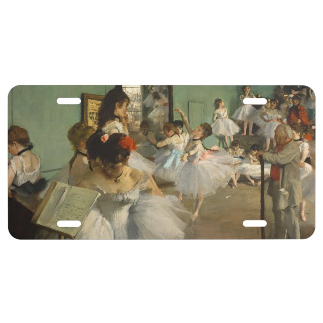 Degas Dance Class Ballet Dancers Ballerina Art License Plate (Front)