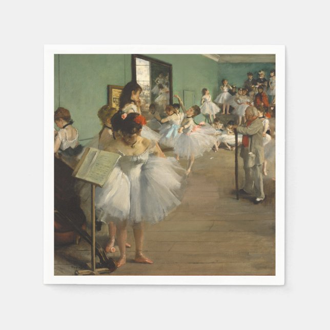 Degas Dance Class Ballet Dancers Ballerina Art Napkins (Front)