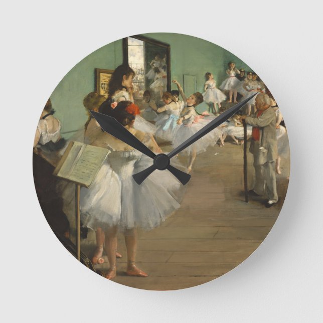 Degas Dance Class Ballet Dancers Ballerina Art Round Clock (Front)