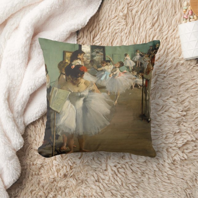 Degas Dance Class Ballet Dancers Ballerina Art Throw Pillow (Blanket)