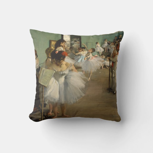 Degas Dance Class Ballet Dancers Ballerina Art Throw Pillow (Front)