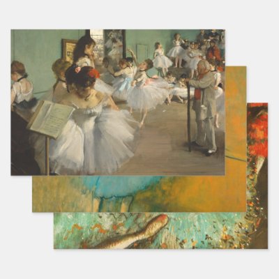 Degas Dance Class Ballet Dancers Ballerina Art Wrapping Paper Sheets