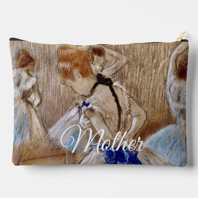 Degas Dancer With Blue Ribbon  Accessory Pouch (Back)