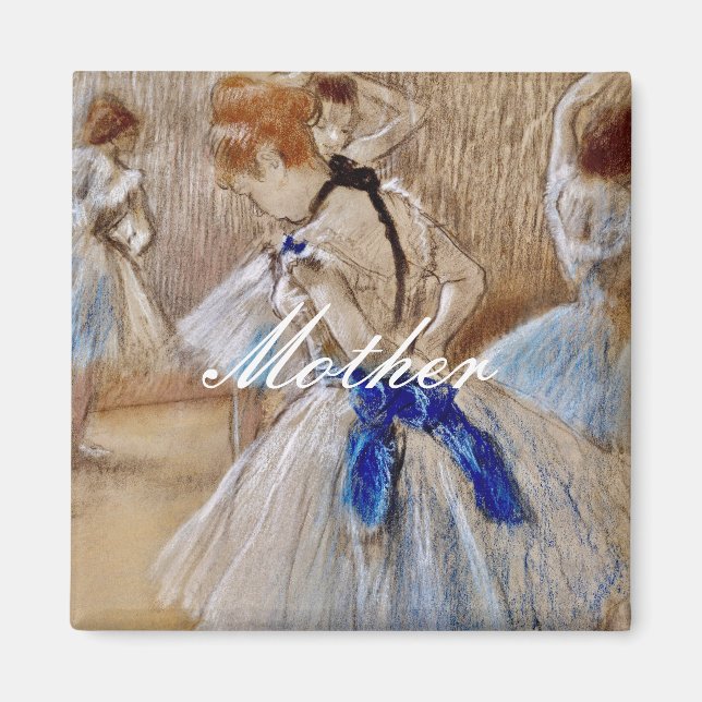 Degas Dancer With Blue Ribbon  Magnet (Front)