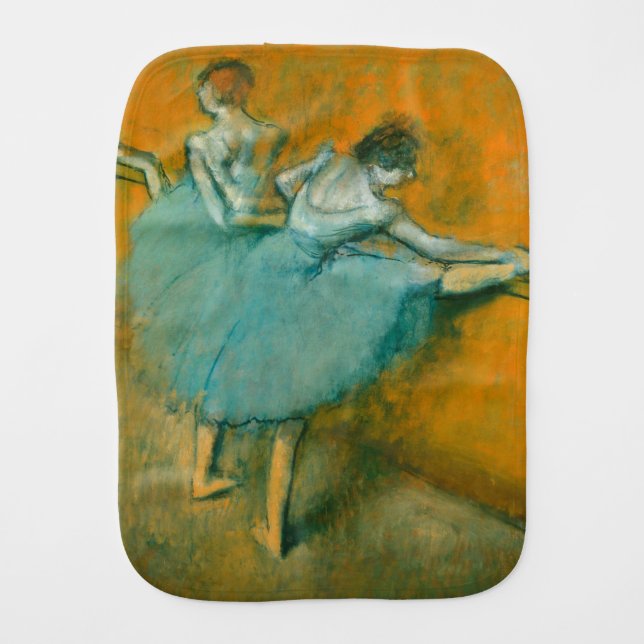 Degas Dancers at the Bar Ballet Baby Burp Cloth (Front)