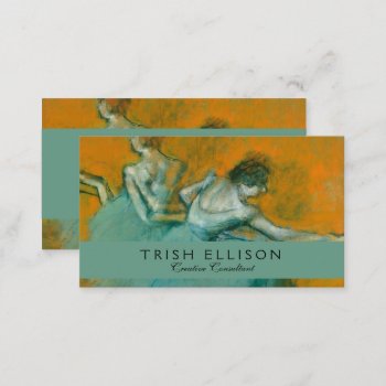 Degas Dancers At The Bar Ballet Business Card by antiqueart at Zazzle