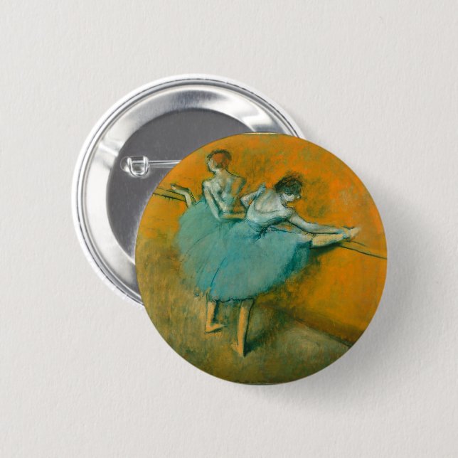 Degas Dancers at the Bar Ballet Button (Front & Back)